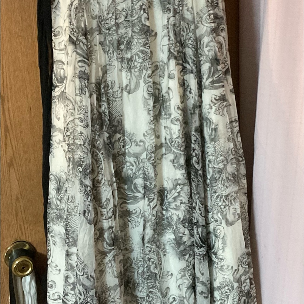 BCBGMaxAzria Cream and Black Strapless Silk Dress - Picture 13 of 13